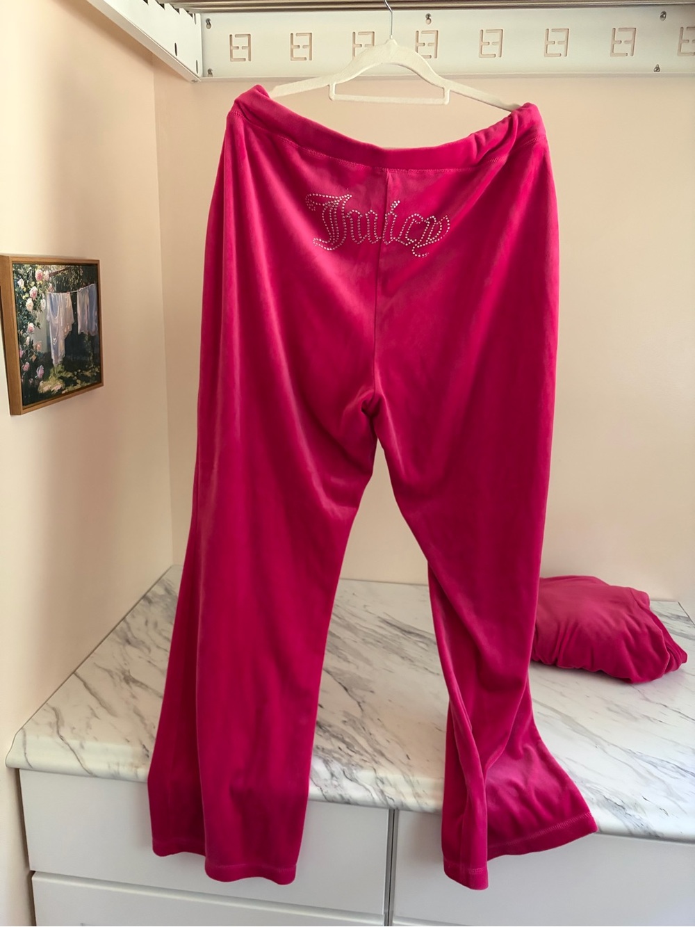 Juicy Couture Hot Pink Velour Hoodie & Pants Pajama Set - Picture 8 of 8